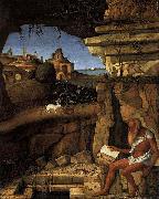 St Jerome Reading in the Countryside Giovanni Bellini